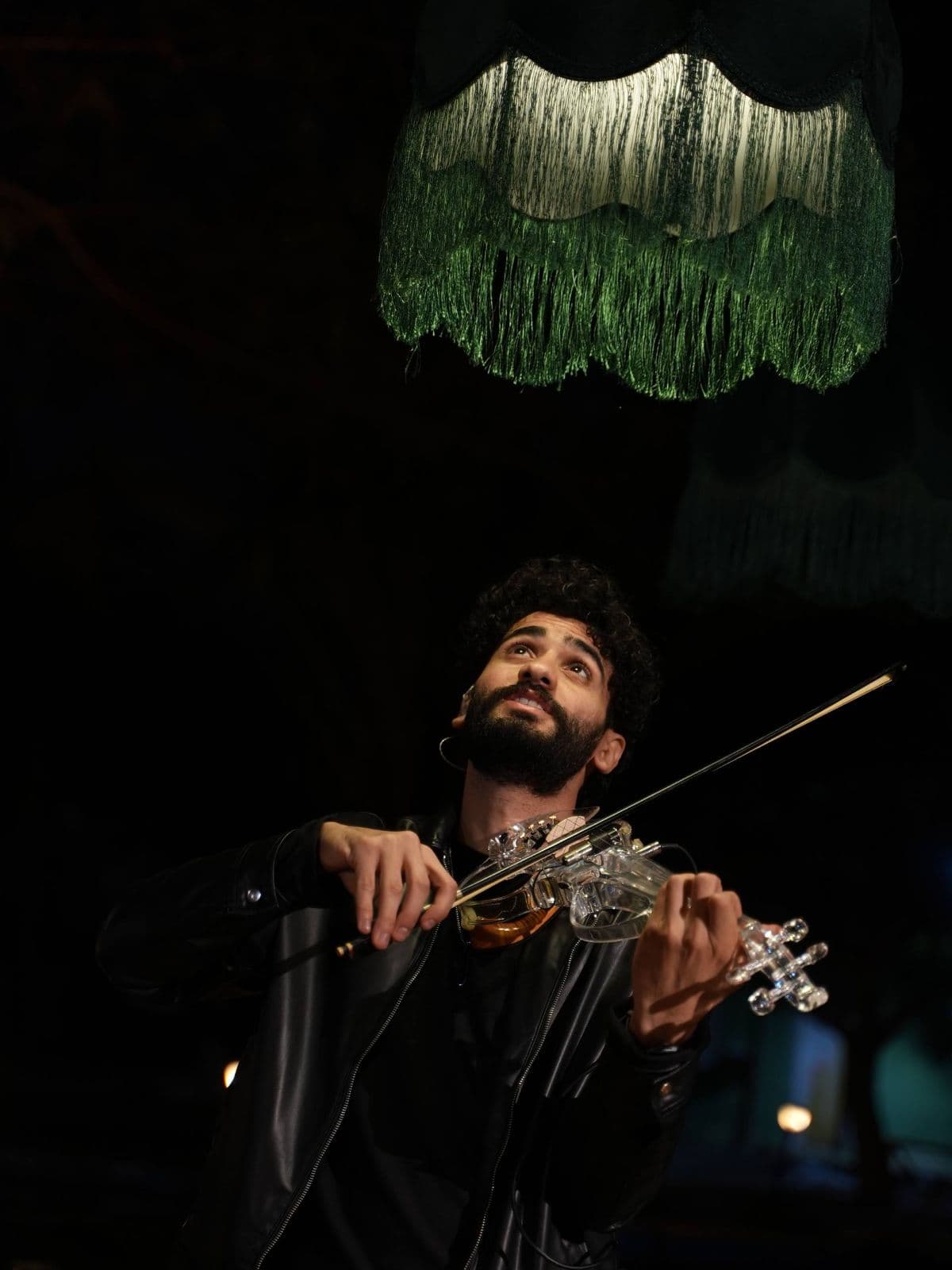 Mohamed playing at night